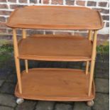 Ercol 3 tier trolley with galleries