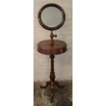 Victorian mahogany shaving mirror on stand