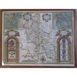 John Speed - framed map of Buckinghamshire 1610, framed by The Old Master Galleries, Map