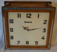 1920/30's Art Deco Vedette hanging clock with replacement works & hands 33cm by 33cm