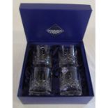 Boxed set of Edinburgh Crystal glass tumbers / whisky glasses