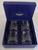Boxed set of Edinburgh Crystal glass tumbers / whisky glasses