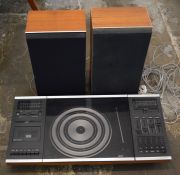 Bang and Olufsen Beocenter 2000 T2101 music centre with 2 Bang and Olufsen Beovox S35 speakers