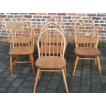 7 Ercol/Ercol style chairs (one with repair to leg)