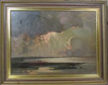 Herbert Rollett (1872-1932) framed oil on canvas 'September afternoon' attributed to Herbert Rollett