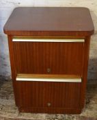 2 drawer Art Deco style filing cabinet W 59cm D 46cm Ht 74cm