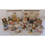 Large quantity of Peter Fagan's Home sweet home figures complete with 2 display boards (some boxed)
