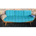 Ercol day bed with single plank back L 208cm
