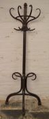 Early 20th century bentwood coat stand Ht 201cm