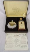 Dalvey whisky presentation case with flask and 10 year old single malt whisky, certificate signed by
