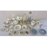 Assorted ceramics inc Royal Doulton Andrea figurine, Aynsley, Coalport, Wedgwood and Royal Crown