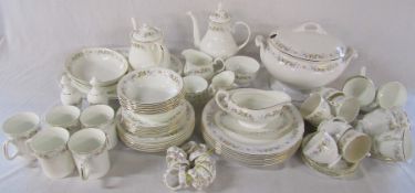Quantity of Staffordshire 'Mayfair' pattern part dinner / tea service including soup tureen,