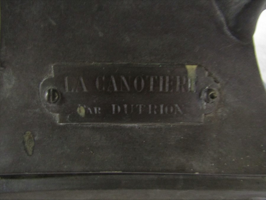 After M Dutrion - bronze effect bust 'La Canotiere par Dutrion' H 60 cm (chip to cap) - Image 2 of 6