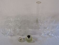Assorted glassware inc 2 silver topped match strikers