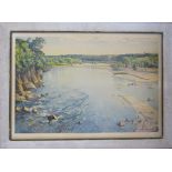 Samuel John Lamorna Birch (1869-1955)  framed Artist's proof print 'The Shimmering Spey' signed in