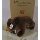 Steiff club edition 2001 replica growling bear 1934, L 17 cm, limited edition 1201/2001