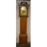 Lincolnshire 8 day longcase clock with brass dial engraved John Kay Spilsby (an 1738) in an oak case