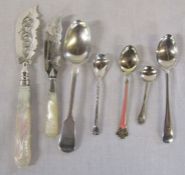 Assorted silver cutlery inc silver Rifle club gold coast teaspoon Sheffield 1922 and silver and