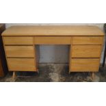 1960/70's Ercol style desk in elm wood L 142cm D 49cm Ht 77cm