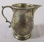 Silver cream jug London 1937 H 7.5 cm weight 2.55 ozt