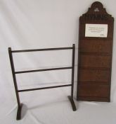 Hymn board H 71 cm and a small drying rack