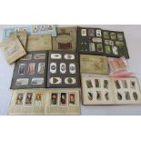 Selection of cigarette cards and albums inc RAF badges, motor cars, film stars and naval craft