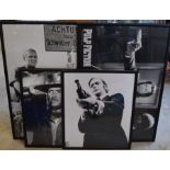 4 large black & white film posters including Pulp Fiction 95cm by 65cm