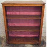 Victorian mahogany open bookcase W 84cm D 30cm Ht 103cm