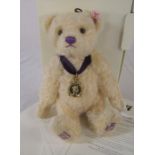 Steiff and Danbury Mint Diamond Jubilee teddy bear, H 27 cm, complete with box and certificate