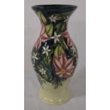 Boxed Moorcroft vase 'Traveller's joy' pattern 2003 signed TW H 20 cm
