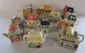 Selection of ornamental novelty teapots inc Leonardo