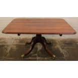 Victorian mahogany tilt top table L 143cm by 110cm