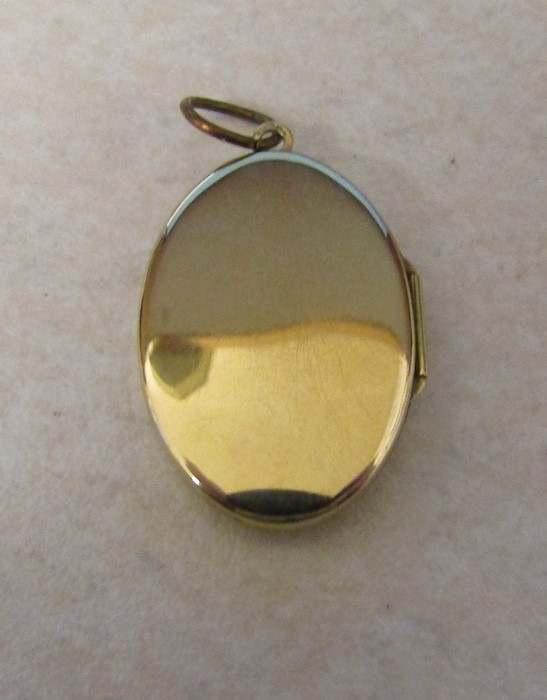 9ct gold locket total weight 4.7 g H 3.5 cm - Image 2 of 3