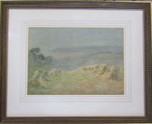 Walter Emsley (1860-1938) framed watercolour landscape signed and dated lower left corner 55 cm x 45