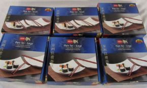 Brand new Asia square plate sets with chopsticks