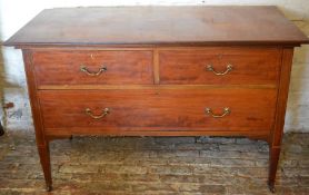 Edwardian chest of drawers with swan neck handles L 122cm D 59cm H77cm