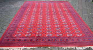 Large Prado Orient Keshan Super red ground carpet 274cm by 366cm
