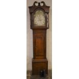 Victorian 8 day longcase clock in a mixed wood case