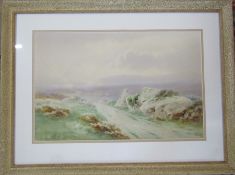 Charles E Brittan (1870-1949) framed watercolour landscape described to verso 'Near Prince Hall