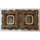 Pair of Victorian photo frames and photographs, Morley's Portrait Rooms 52 Constitution Hill,