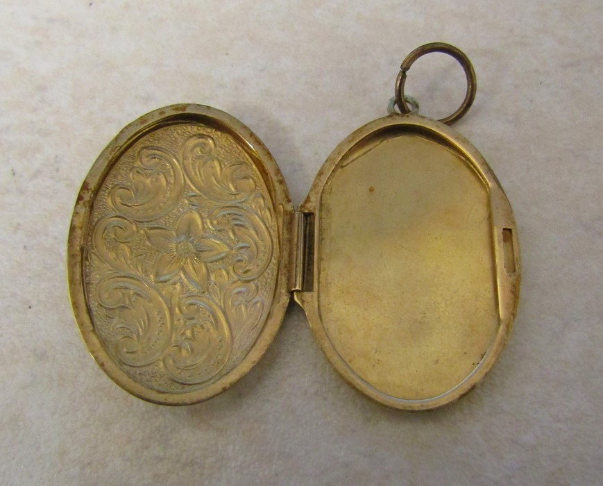 9ct gold locket total weight 4.7 g H 3.5 cm - Image 3 of 3