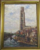 W L Rodgerson F.R.S.A (20th C) - framed oil on board of Boston Stump, signed and dated lower left