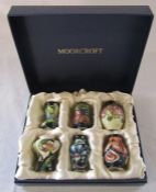 Moorcroft boxed set of 6 miniature vases H 5.5 cm