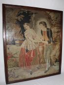 19th century oak framed needlepoint tapestry "The Last Appeal"  59cm x 68cm