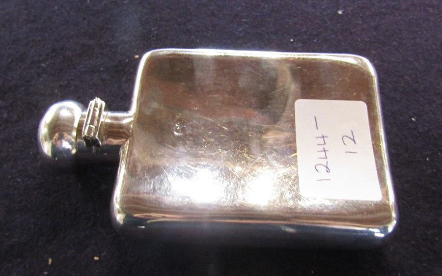 Victorian silver hip flask Birmingham 1894 H 11.5 cm weight 3.77 ozt - Image 6 of 8