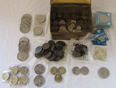 Assorted coins inc £5 coins, £2 1995 50th anniversary of WWII, 1994 50p 50th anniversary of