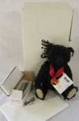 Steiff Titanic centenary bear, black, H 26 cm, limited edition no 2559 by Danbury Mint, complete