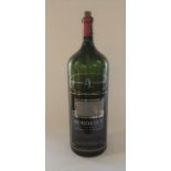 Oversized empty bottle of Bordeaux wine 1500 cl H 74 cm