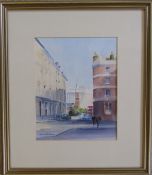 Dennis John Hanceri (1928-2011) framed watercolour 'St Botolph's' 38 cm x 43 cm (size including