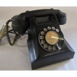 Black bakelite telephone, number to underside 332 F C55 / 2A